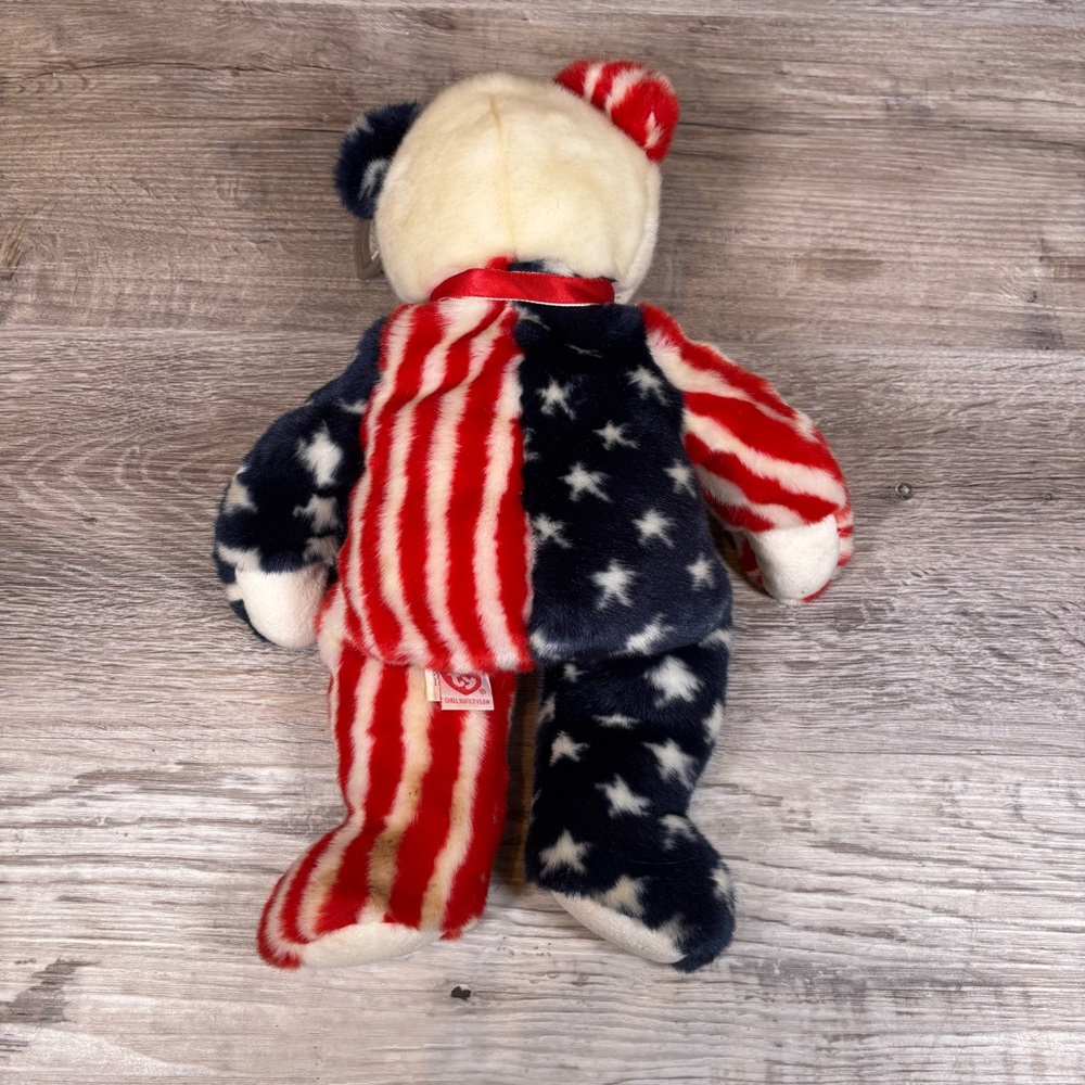 TY Beanie Babies Spangle Set of 2 Vintage Stars and‎ Stripes Bears - Picture 7 of 16